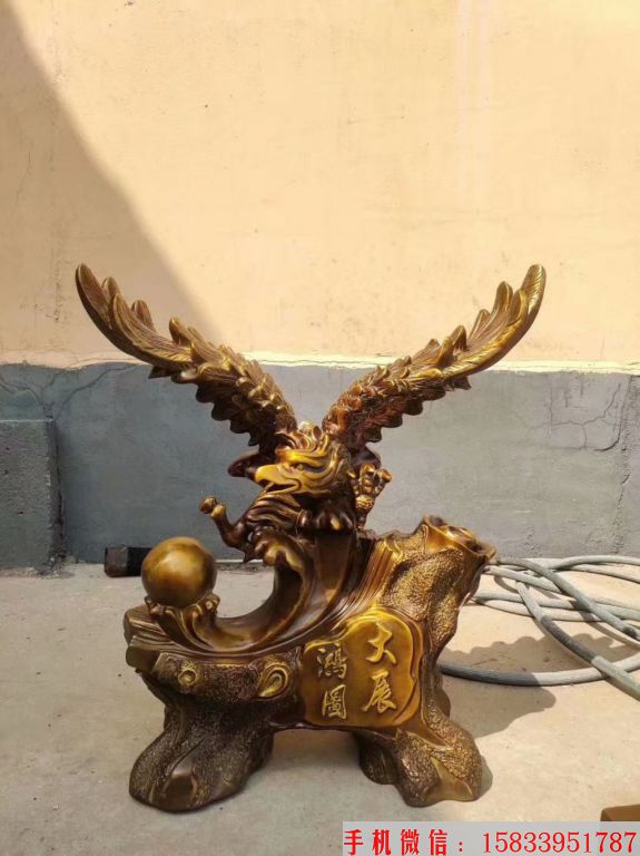 铸铜老鹰雕塑,老鹰工艺品,办公室老鹰雕塑8