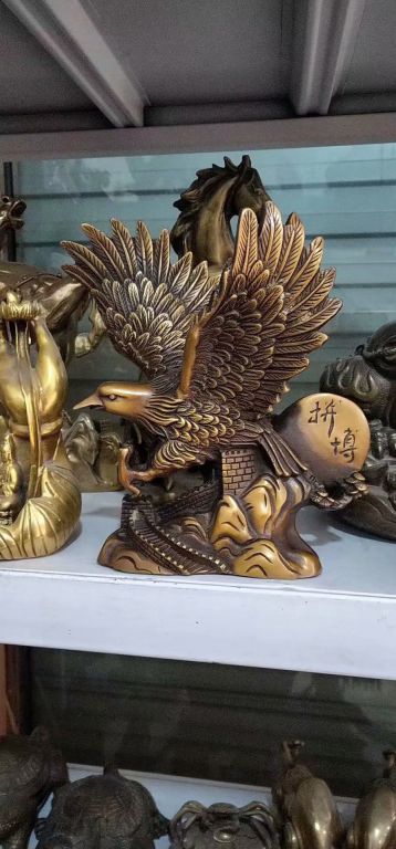 铸铜老鹰雕塑,老鹰工艺品,办公室老鹰雕塑6