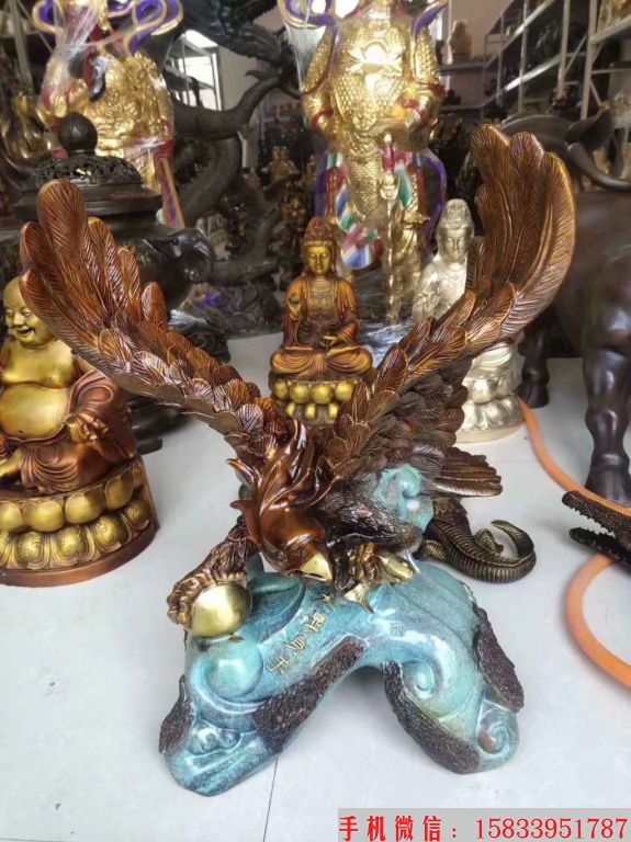 铸铜老鹰雕塑,老鹰工艺品,办公室老鹰雕塑7